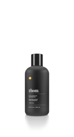 men's volumizing shampoo, black bottle, 8oz